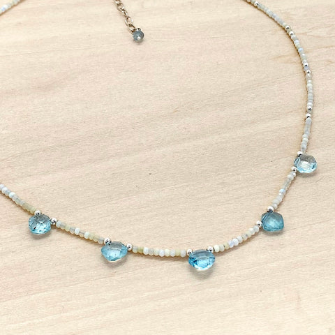 Essential Energy Gemstone Necklace: Aquamarine - Calming