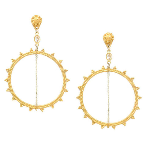 Spiral Sun Earrings - sapphire